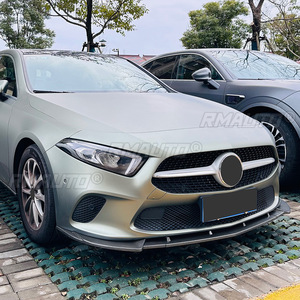 For Mercedes Benz A-Class W177 V177 2018-2022 Body Kit Front Bumper <b>Splitter</b> Lip Bumper Protector Cover Apron Car Accessories - Product Image 4