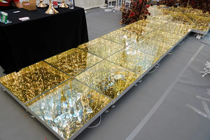 Đám cưới đạo cụ trắng ấm dẫn ánh sáng lên sàn nhảy Kính sân khấu cho đám cưới sân khấu tròn vuông nền tảng - Product Image 3