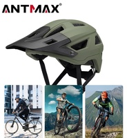 ANTMAX Casque de cyclisme de montagne durable multi-couleurs respirant pour hommes et femmes Casque de vélo de route avec bord