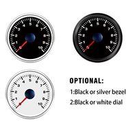 Jauge de température de culasse de voiture 52 mm (2 pouces) avec rétroéclairage LED 10 couleurs et cadran noir/blanc