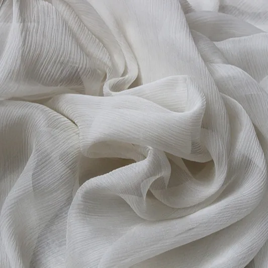 IN STOCK Habotai 100% pure silk crinkle with lurex scarf satin for garment hot sale