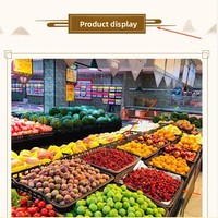 Handgeweven plastic rotan-look fruitmand voor supermarkten, geschikt voor brood en snacks.
