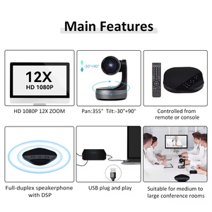 Jjts Full HD ống kính Zoom 10x <span class=keywords><strong>PTZ</strong></span> máy ảnh điều khiển m-icrosoft đội Webcam <span class=keywords><strong>PTZ</strong></span> phòng hội nghị hệ thống Kit - Product Image 5