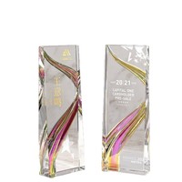 Trofeo de Cristal Transparente Personalizado, Diseño Minimalista Creativo, Premios de Reconocimiento, Regalos para Reuniones Anuales y Ferias Comerciales