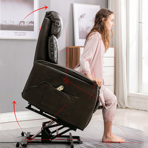 Electric Massage <b>Recliner</b> Genuine Leather Tilting Chair For Living Room And Bedroom Adults Hips Relief - Product Image 1