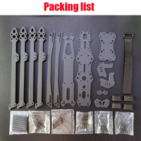 Kit de châssis de drone FPV MAK4 V2 en fibre de carbone pour drones de 7 à 18 pouces, avec bras de châssis et accessoires de dessin CNC personnalisés