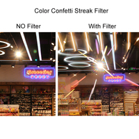 Filtre d'objectif anamorphique OEM de qualité HD 49-82mm, effet confettis et rayures colorées pour application caméra à effet cinématique, fabriqué en verre