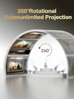 Mini projecteur LCD LED portable Pico 1080P 300 ANSI Lumens, mise au point automatique intelligente, support réglable, Android 9, WiFi double bande, 45-120