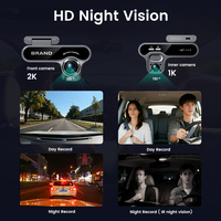 Caméra embarquée 4G WiFi 2K de haute qualité avec GPS, double objectif avant et arrière 1080P, moniteur en direct à distance et surveillance de stationnement 24h/24