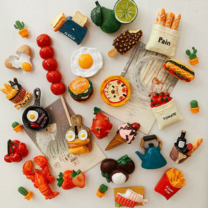 Nouveaux Aimants de Réfrigérateur 3D Créatifs, Design Personnalisé, Décoration Maison, Aimants en Résine de Dessins Animés, Types Alimentaires pour la Décoration - Product Image 2