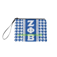 Porte-monnaie Zeta Phi Beta 1920, réutilisable, design personnalisé, vente en gros, sac à main de sororité de haute qualité, pratique à transporter