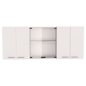 Ensemble de cuisine 2 pièces blanc : îlot de cuisine et armoire murale - Product Image 3