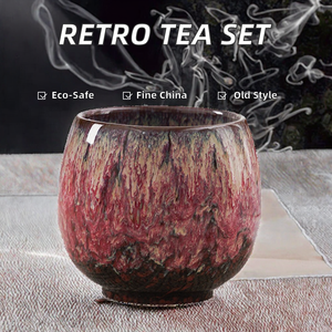 Set di <span class=keywords><strong>tazze</strong></span> in ceramica di Jianzhan retrò <span class=keywords><strong>da</strong></span> 100ml fatte a mano in ceramica cinese Kung Fu tè acqua tazza di caffè Premium ceramica <span class=keywords><strong>da</strong></span> tè - Product Image 3