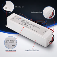 Alimentation LED étanche IP67 LPV-150 12V 10A 120W avec boîtier en plastique encapsulé pour enseignes LED extérieures et éclairage public