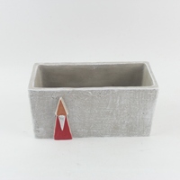 Pot de fleurs en ciment écologique gris clair à motif succulent pour utilisation au sol ou suspendu, extérieur et intérieur, pour fleurs ou plantes
