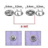 Outil d'installation de boutons à cinq broches Kit d'outils à pression en métal Snap Ring Pince de fixation de ceinture Kit d'outils de serrage pour la couture de vêtements