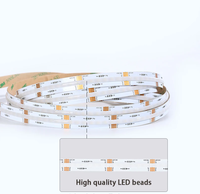 Bande LED COB RGBCW 840 LED/m DC24V 12mm 21W/m 5m Sans points Lumineux Dimmable IP20 pour Armoire Domestique