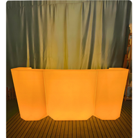Comptoir de bar portable Comptoir d'événement de fête Led Led Illuminé Plastique Portable Led Comptoir de bar haut Mobilier Bar mobile
