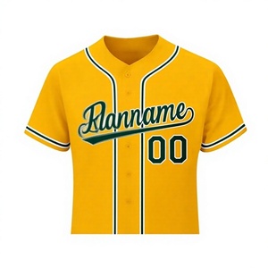 Uniforme de baseball personnalisé pour adultes, taille plus, maillot jaune pour homme, pantalon blanc, nom de l'équipe imprimé, polyester respirant, tout inclus - Product Image 5
