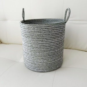 <span class=keywords><strong>Cesto</strong></span> Portabiancheria in Corda di Cotone Puro, <span class=keywords><strong>Design</strong></span> Moderno ed Elegante, Organizzatore per Vestiti Sporchi e Pigiami - Product Image 4