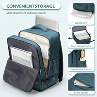 Sac à dos de voyage unisexe en jean pour bagages cabine Ryanair/EasyJet, sacoche d'ordinateur portable professionnelle avec compartiment à chaussures, tailles 40x30x20 et 45x36x20