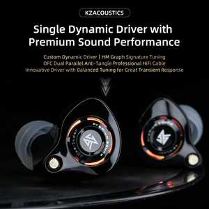 KZ Eldar Acoustics Écouteurs intra-auriculaires filaires HiFi avec un seul transducteur dynamique, accordement graphique HM, câble OFC <span class=keywords><strong>anti</strong></span>-emmêlement, moniteur audio - Product Image 2