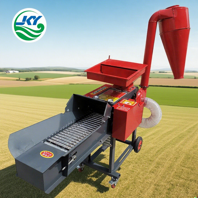 3-in-1 Automatic Chaff Cutter and Silage Kneader with Grain Grinder and Cyclone for Farm