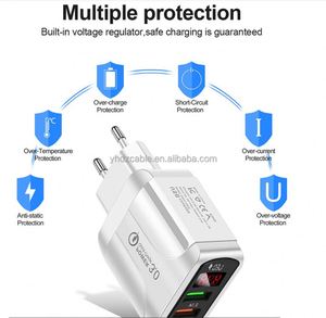 Nuevo Cargador Rápido para Teléfono con Pantalla Digital y Doble USB QC 3.0, 5V3A, Compatible con UE, EE. UU. y Reino Unido - Product Image 6