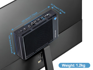 Mini PC industriel sans ventilateur, pare-feu, Intel N150, 4xRJ45, 2xSFP+, Quad Cores, double écran, DDR4, ordinateur Win10/11 Ubuntu Centos 9 - Product Image 4