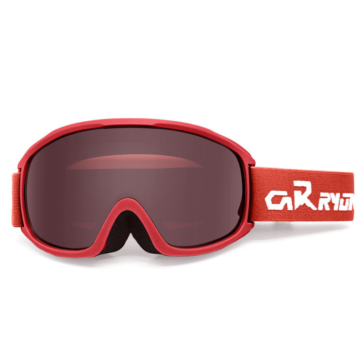 Lunettes de ski avec cadre rouge