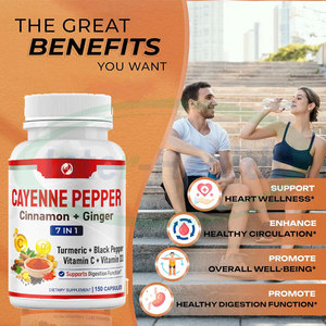 Integratore sanitario Ausreson pepe di cayenna capsule 7 in 1 con zenzero, curcuma, cannella, pepe nero, vitamina c - Product Image 4