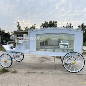 Classic European Funeral Hearse Carriage Multi Spoke Wheels Golden Hub Decorative Side Lamp Cemetery Transport <b>Coach</b> - Product Image 5