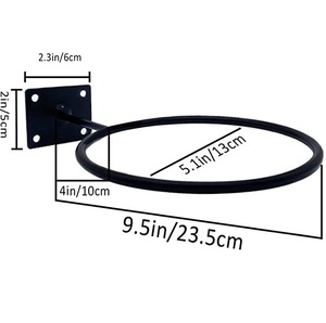 Bóng Giá Vòng Tròn Kệ Kim Loại Hiển Thị Kệ Lưu Trữ Wall Mount Bóng Đá Bóng Hiển Thị Chủ - Product Image 1