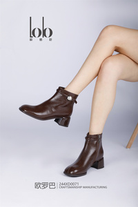 Cashsuede, botines de tacón cómodos de lujo, cuero genuino de color sólido, goma antideslizante, aumento de altura, visión lejana larga - Product Image 6