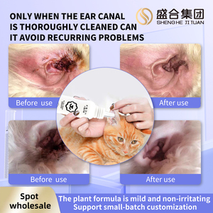 Precio <span class=keywords><strong>de</strong></span> fábrica Pet Organic Ear Cleaner Natural Clean Ear Drops previene la infección - Product Image 4