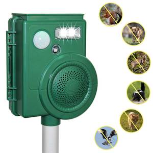 Repelente de animales solar ultrasónico, Dispositivo disuasorio de <span class=keywords><strong>depredador</strong></span> para exteriores, para perros, gatos, zorros, pájaros y murciélagos, venta al por mayor, al por mayor, al aire libre, 2017 - Product Image 5