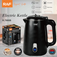 Bouilloire électrique RAF 2.0L R.7995 1500W, ébullition rapide, voyant lumineux, base pivotante à 360°, arrêt automatique, pour usage quotidien en cuisine
