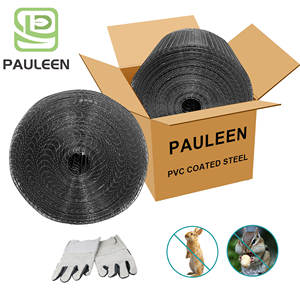 8in x 100ft 1/2 אינץ 'pvc שחור מצופה מגולוון נטו סולארית שומר ציפור מגן מגן מגן מגן מגן מגן וגג הגנה על גג - Product Image 3