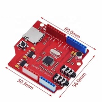 VS1053 MP3 Shield con Placa de Decodificación de Amplificador de Potencia y Función de Grabación Integrada, Montaje SMD/DIP Rojo, Uso General
