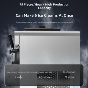 Máquina de Helado Suave Comercial MIXUE, Totalmente Automática, de Acero Inoxidable, para Mostrador, con 1 Año de Garantía - Product Image 3