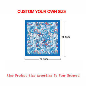 Accessoires pour hommes Mouchoirs de poche imprimés personnalisés pour <span class=keywords><strong>mariage</strong></span> formel pour hommes 100% Polyester Microfibre Hanky - Product Image 5