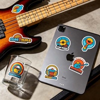 UV-Beständige Wetterfeste Vinyl-Klebeetiketten für Laptop Tablet Gitarre Helm Motorrad Auto Gestanzte Cartoon-Dekorative Aufkleber