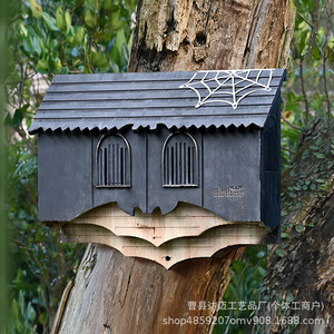 Casa de madera para murciélagos de 3 habitaciones, resistente a la intemperie, para exteriores, control de insectos, hábitat para murciélagos, decoración de patio. - Product Image 4