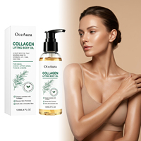 Nouvelle Huile Corporelle Raffermissante au Collagène : Améliore l'Élasticité de la Peau, Hydratation Profonde, Répare les Rides, Huile Essentielle de Massage au Romarin