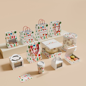 Custom Kraft Paper Bag for Baking Dessert Coffee Takeaway Durable Classic Style Tote Bag for <b>Cake</b> Shop Bread Food Drink Takeaway - Product Image 2