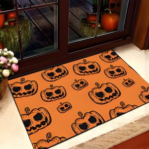 Wholesale Halloween Themed Door Mat Featuring Pumpkin Bat Patterns Soft Decorative Entry Rug for Spooky Season Decorations - Product Image 5