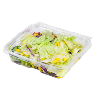Wegwerp eco-vriendelijke clamshell verpakking voor vers fruit, PLA/PET materiaal, aangepast logo, gouden opdruk, HXH merk