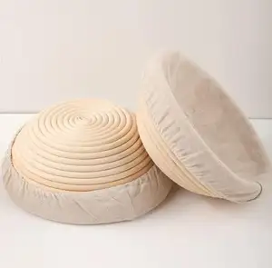 Panier de boulangerie multifonction rond ovale bon marché en forme de coeur baguette de pain au levain pour la fermentation de la pâte en rotin en plastique