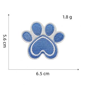 New Iron on Blue Style Embroidery Paw Camera Backpacking Sunglass Whale Patch for Clothing Bag Decoration - Product Image 3