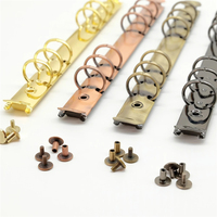 Anillas Metálicas para Carpetas A4/B5/A5/A6/A7, Clips de Encuadernación Redondos, Clips para Carpetas de Hojas Sueltas, Carpeta de Archivos DIY, Álbum de Recortes, Anillas Circulares para Carpetas